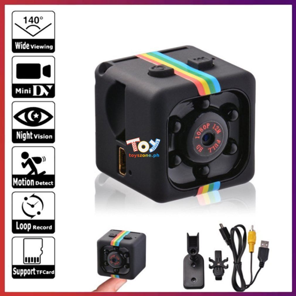 Sq11 Mini Camera 960P HD 12MP Cam Recorder Support SD Card up to 32GB