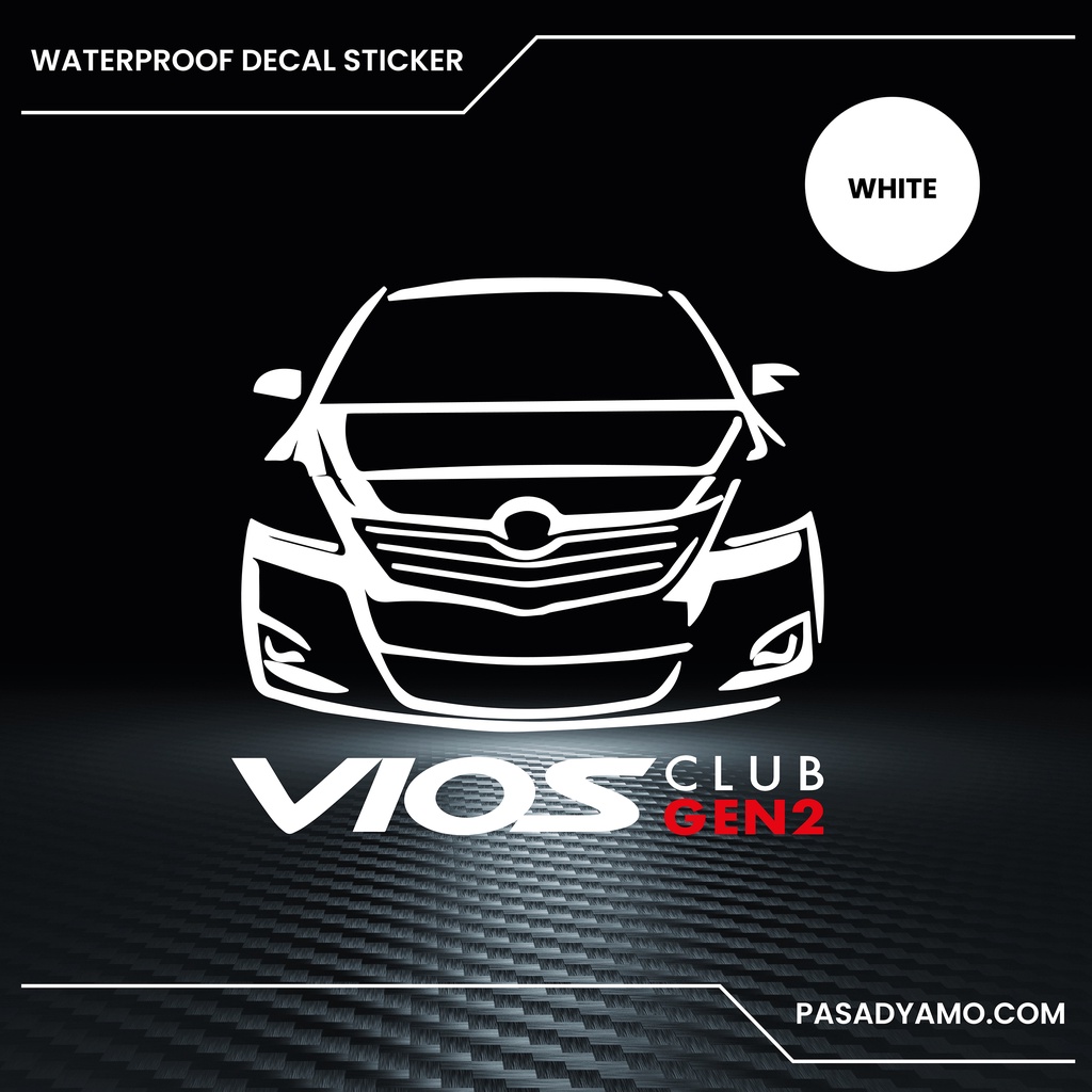 Vios Gen 2 Club Decal Sticker for Cars Laptops 6 inches x 6 inches ...