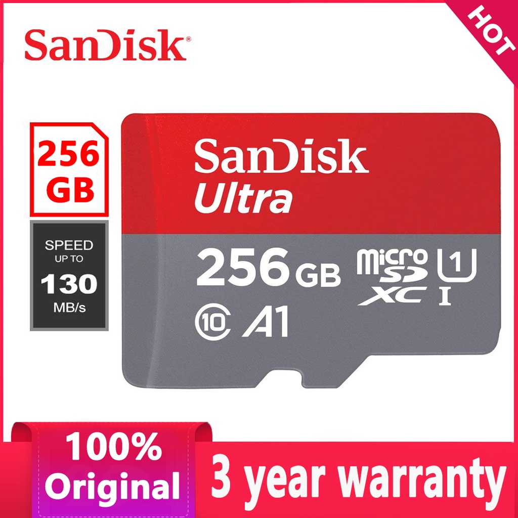 UKPSanDisk 256GB Ultra MicroSDXC UHSI Memory Card , U1, Full HD, A1