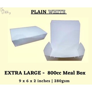 Paper meal box 50pcs Large Lunch Box or XL 800cc