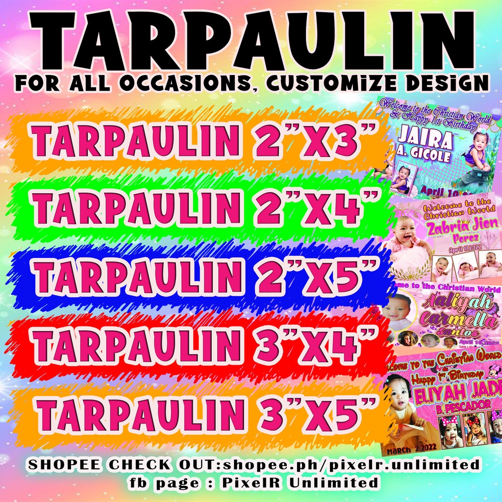 Customized Tarpaulin Print and Layout For all Occasions | Shopee ...