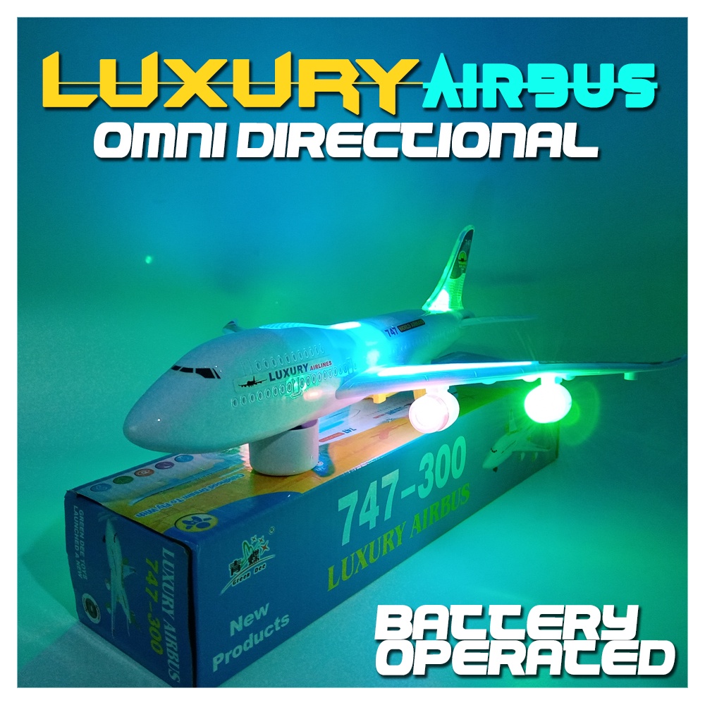 Luxury Airplane Prestige Edition Kids Toys Battery Operated with Light & Sound Effects Airplane