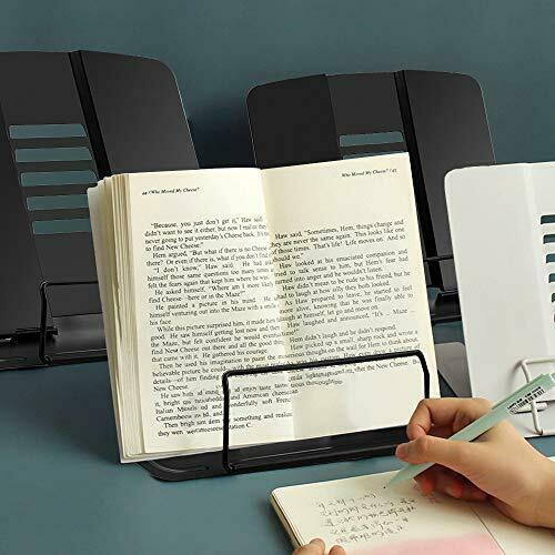 Desk Book Stand Metal Folding Reading Book Holder, Adjustable Book ...