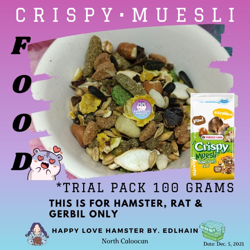 HLHE Crispy Muesli for Hamster (Trial 100grams) Shopee Philippines