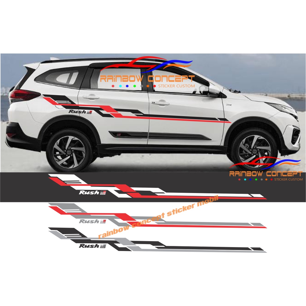 Sticker Car Sticker toyota rush GR sport Sticker list body side side