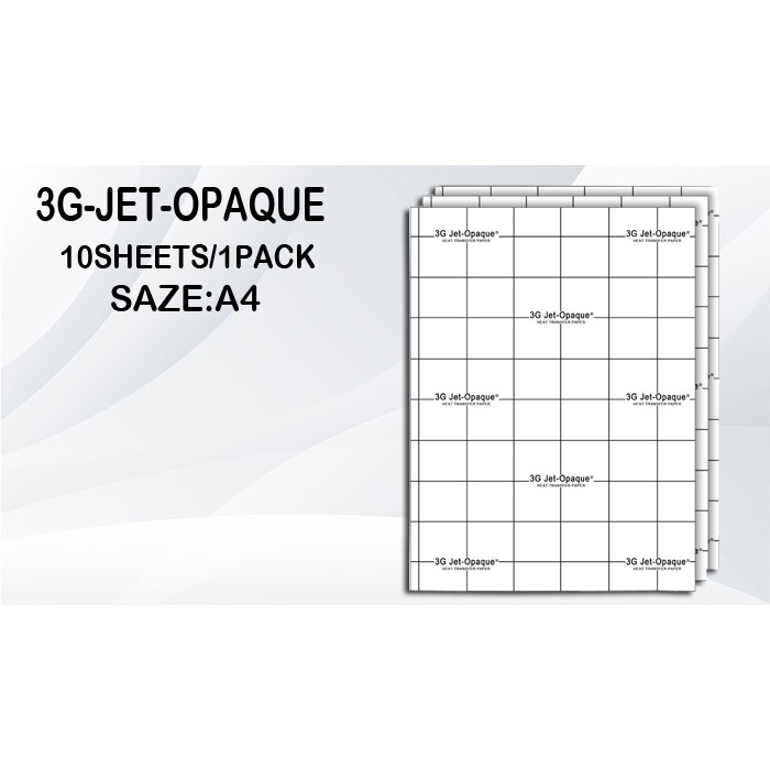 3G Jet Opaque - Inkjet Heat Transfer Paper Sheets for Dark