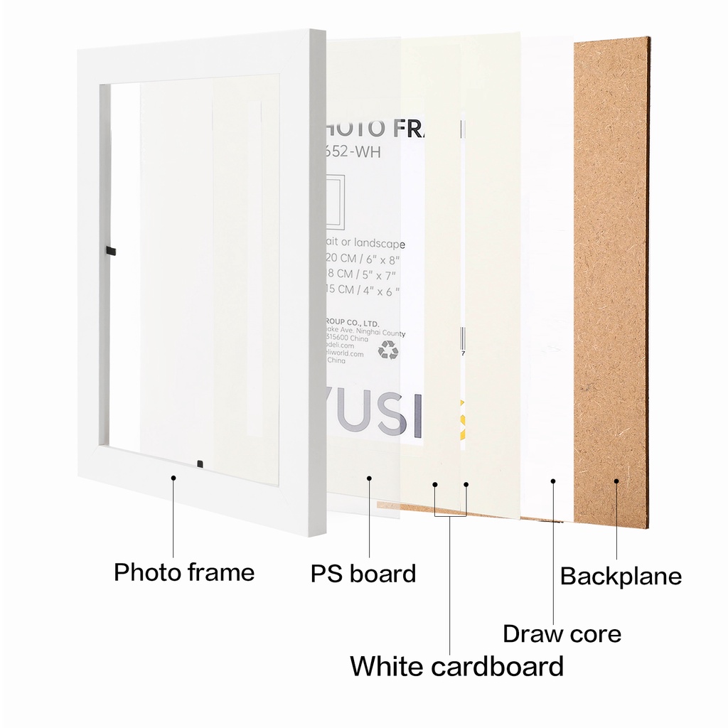 Vusign 6R Wooden Photo Frame Decor Picture Frame Home Decorative Frame ...