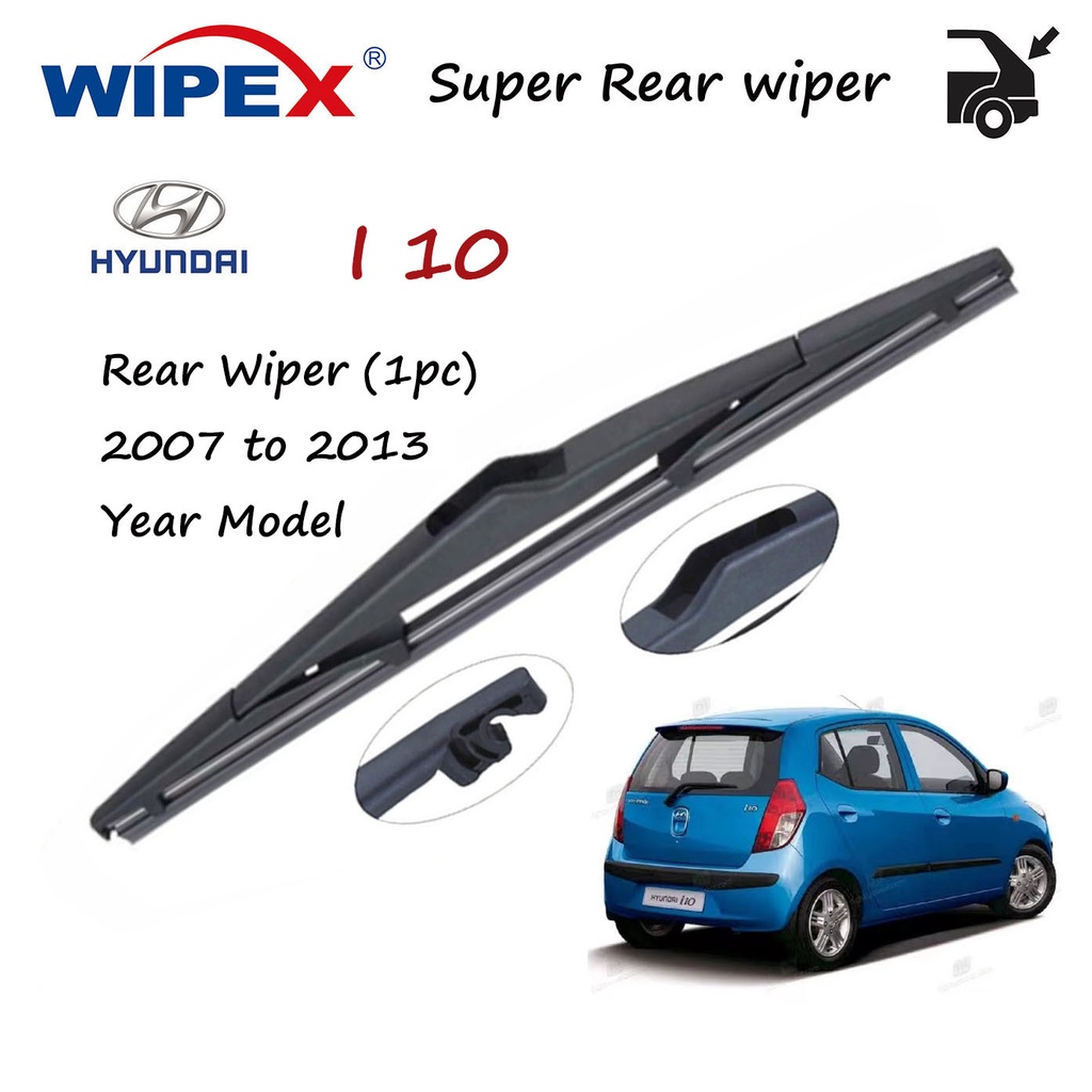 (wipex Quality) Hyundai i10 Rear Wiper Blade for i 10 2007 to 2013 year