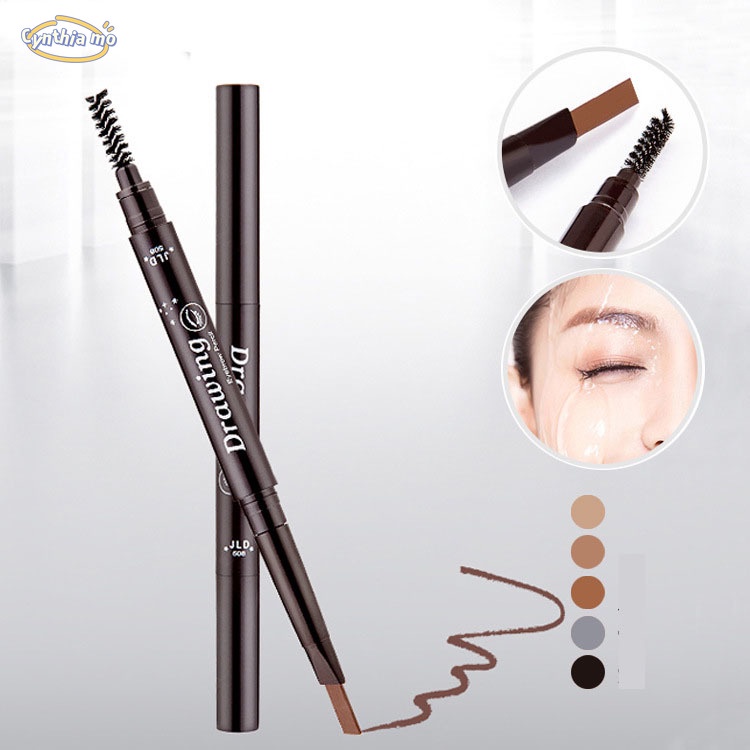 5 Colors /2 in 1 Eyebrow Pencil With Brush/Natural EyebrowTattoo/Long ...