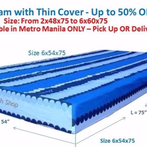 Uratex foam store sizes single