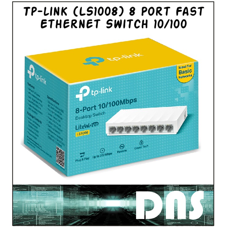 Tplink (LS1008) 8 Port Fast Switch 10/100 / SWITCH HUB