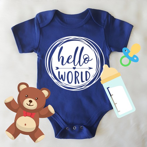 Hello world baby store onesie