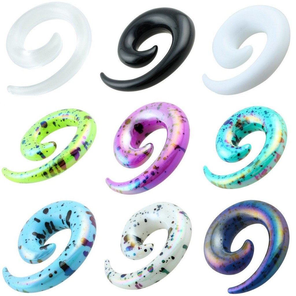 Spiral Snail Taper Ear Flesh Stretcher Expander Plug Pierce | Shopee ...
