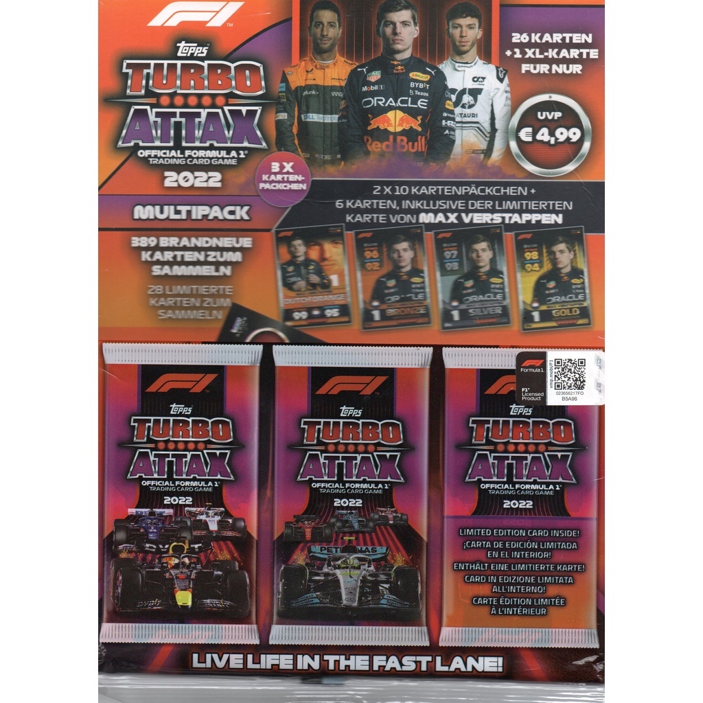 Topps F1 Turbo Attax 2022 - Multipack - Verstappen (Orange Version ...