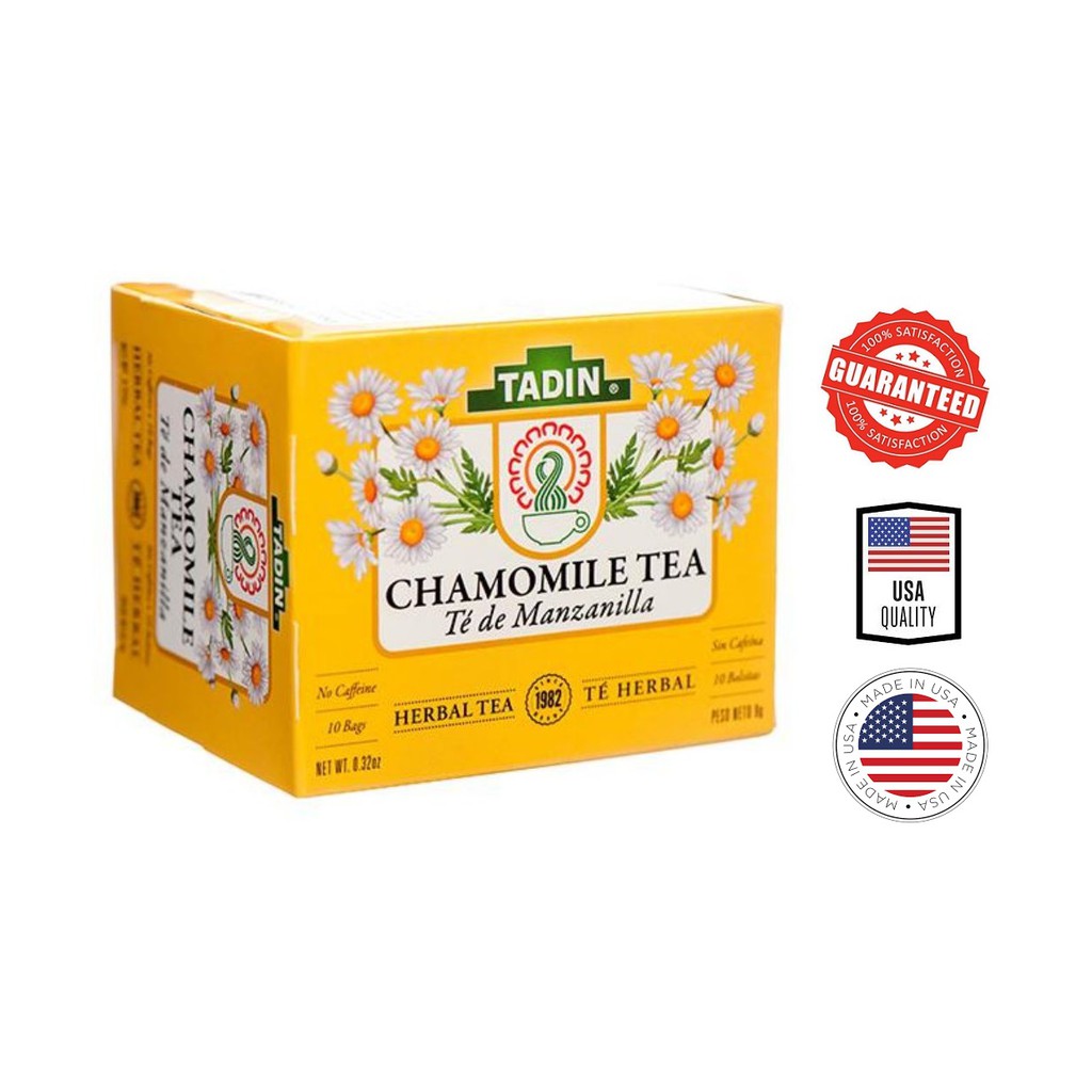 Tadin Herb & Tea Co. Chamomile Herbal Tea, Caffeine Free made in USA