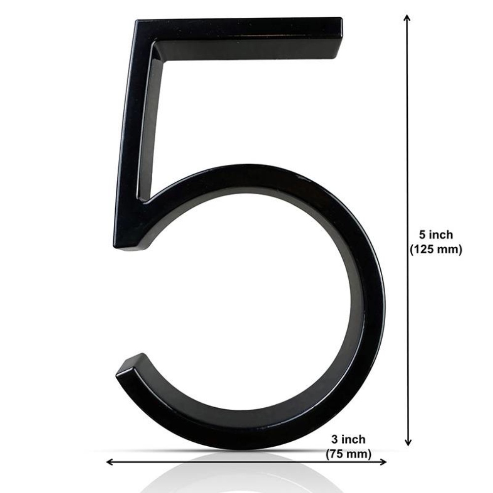 125mm Floating House Number Letters Big Modern Door Alphabet Home ...