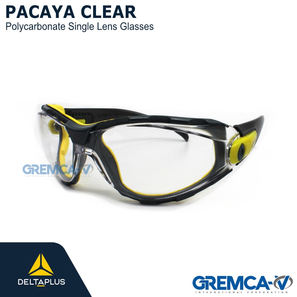 Delta Plus PACAYA CLEAR - Clear Safety Glasses Eye Protection Anti Mist ...