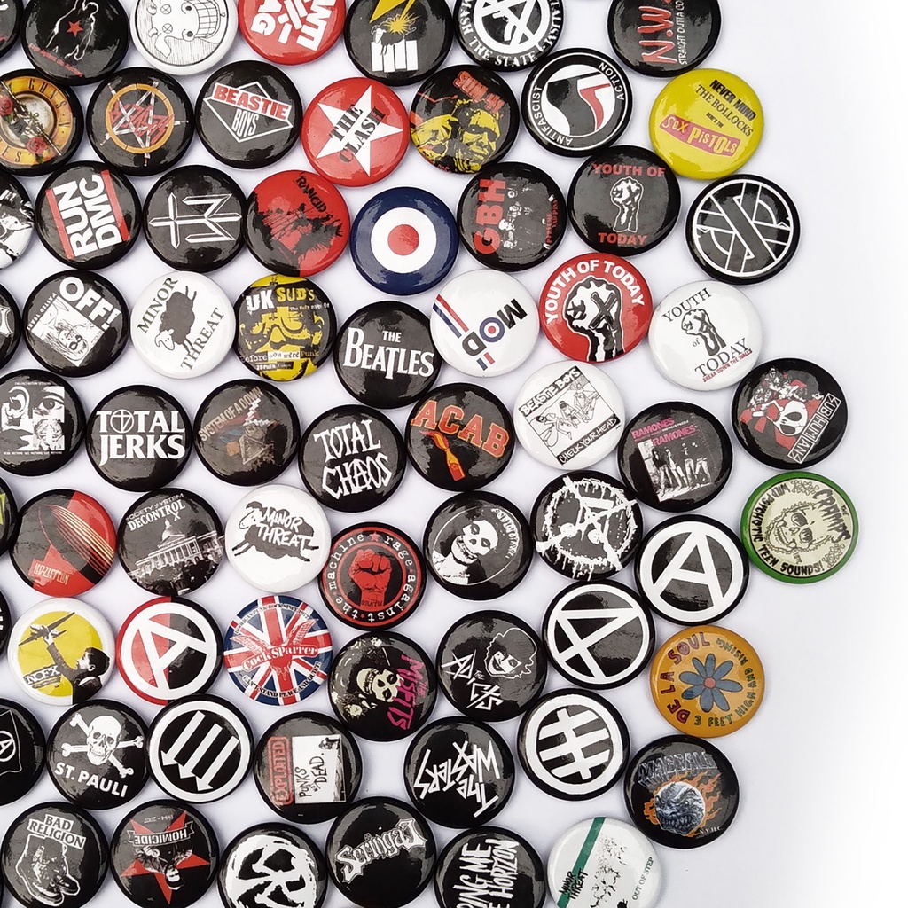 UK 25MM Music, band, brand, punk button Pin | Shopee Philippines
