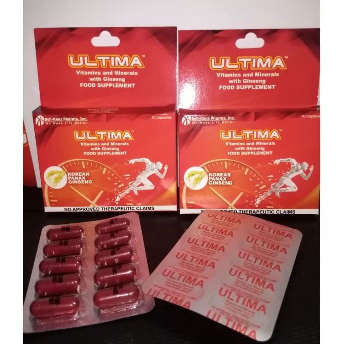 ULTIMA (Vitamins & Minerals with Ginseng) Sold per 10 capsules Shopee Philippines