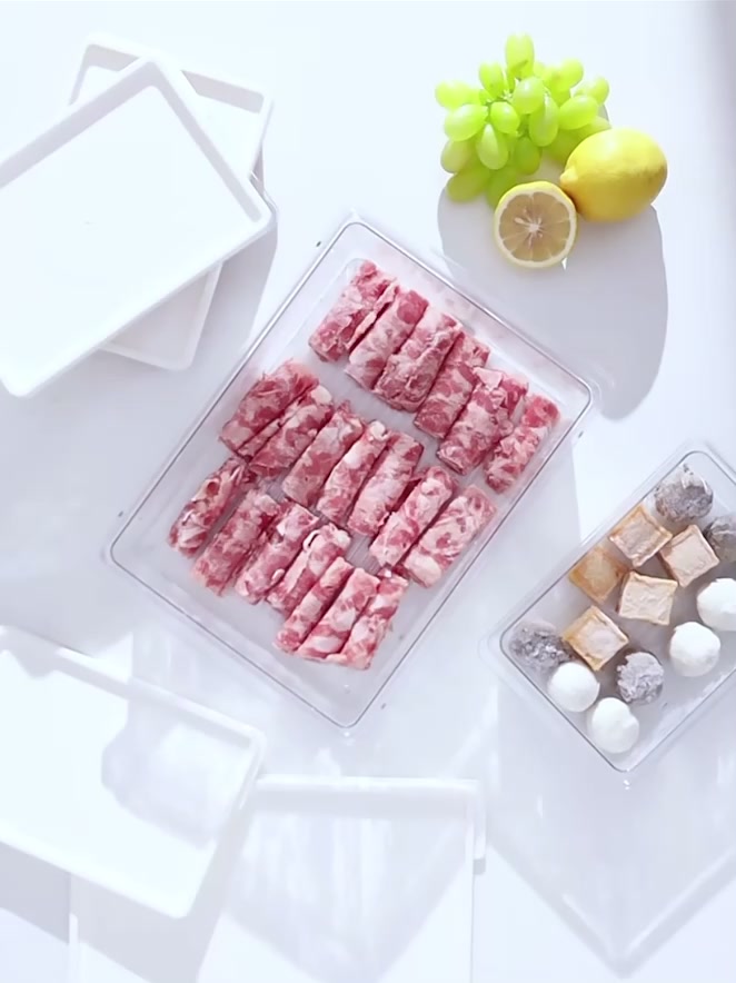 Refrigerator Freezer Storage Box Fridge Container ref Food Organizer ...
