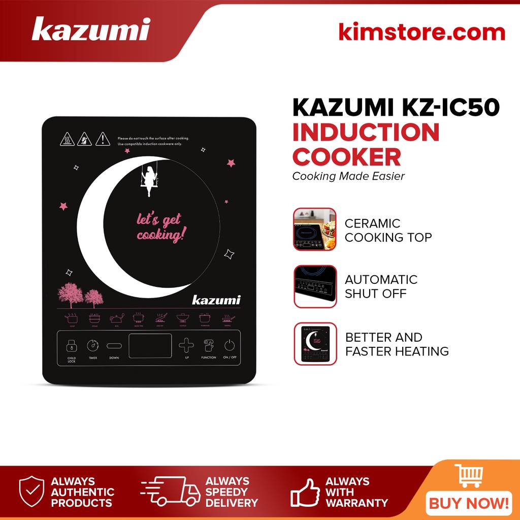 Kazumi Kzic50 Induction Cooker Black with Moon Design | Shopee Philippines