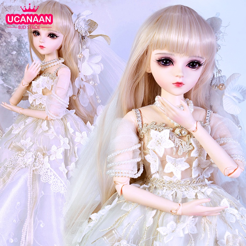 [Barbie Doll]UCanaan 1/3 BJD Doll 60CM 18 Ball Jointed Dolls With ...