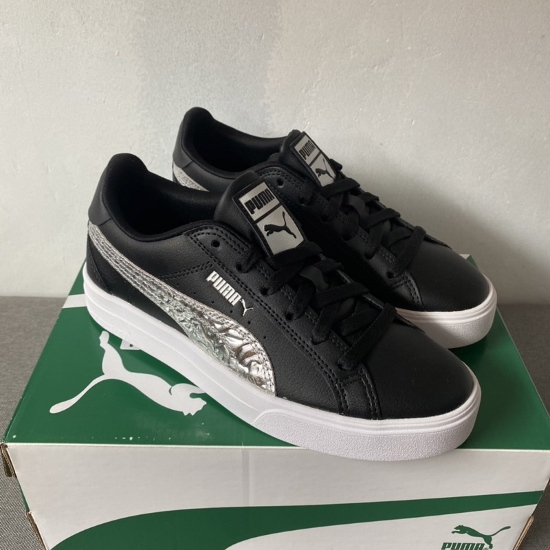 Puma black hot sale and silver