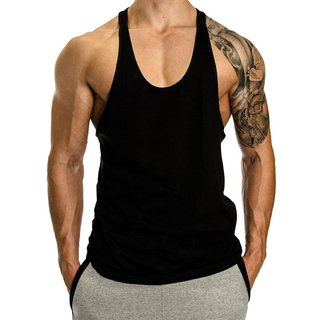 MENS FITNESS RACERBACK TANK TOP with PRINT - DRI FIT - Gym Muscle Sando ...