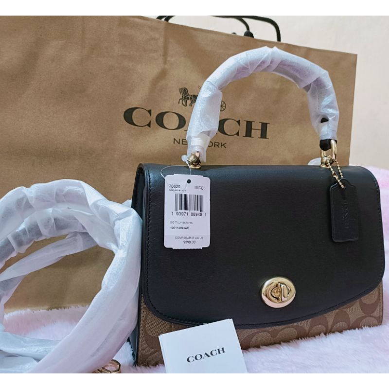 Coach Tilly Top Handle Satchel in Signature Canvas Shopee Philippines