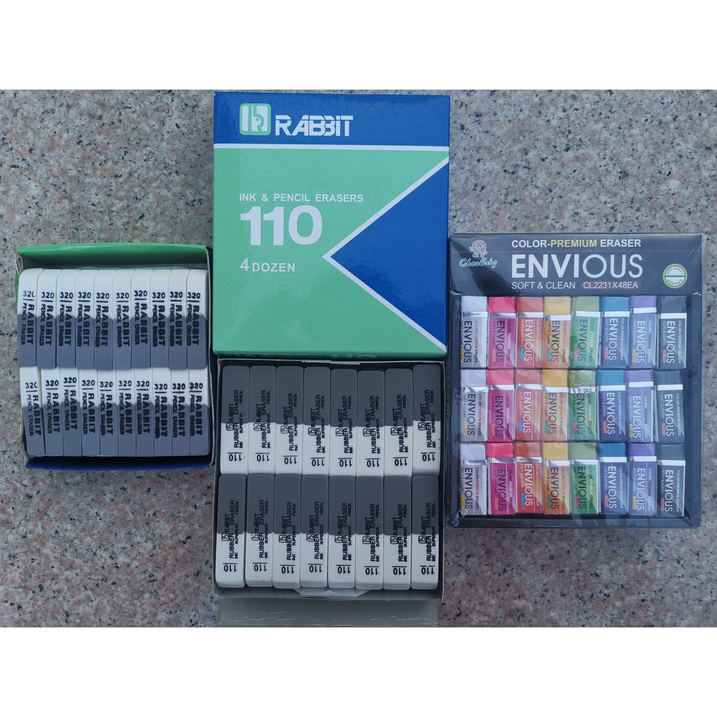 [Rabbit] Pencil Rubber Erasers [3pcs] | Shopee Philippines