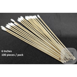 6 Cotton Swabs Non-Sterile with Wooden Handles Cotton Tipped Applicator |  (100 PCS/Pack) (1000)