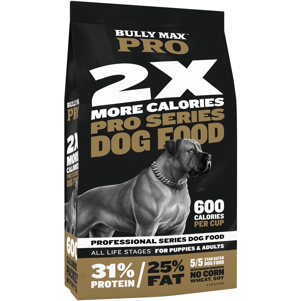 Bully Max Pro 2X High Calorie Dry Dog Food High Protein Puppy Food