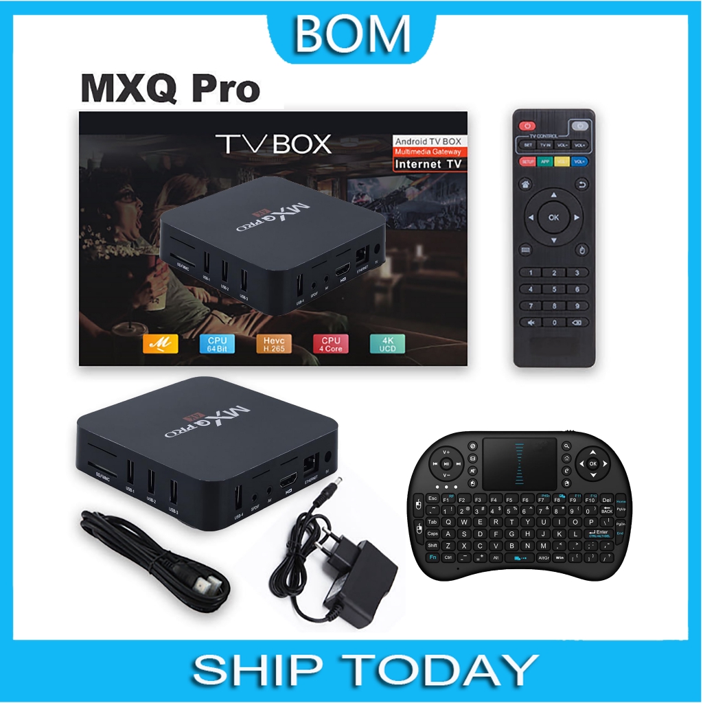 24-Hour Delivery]Android TV Box 16+256G MXQ Pro Smart Box 4K Ultra HD 100%  Original [COD]