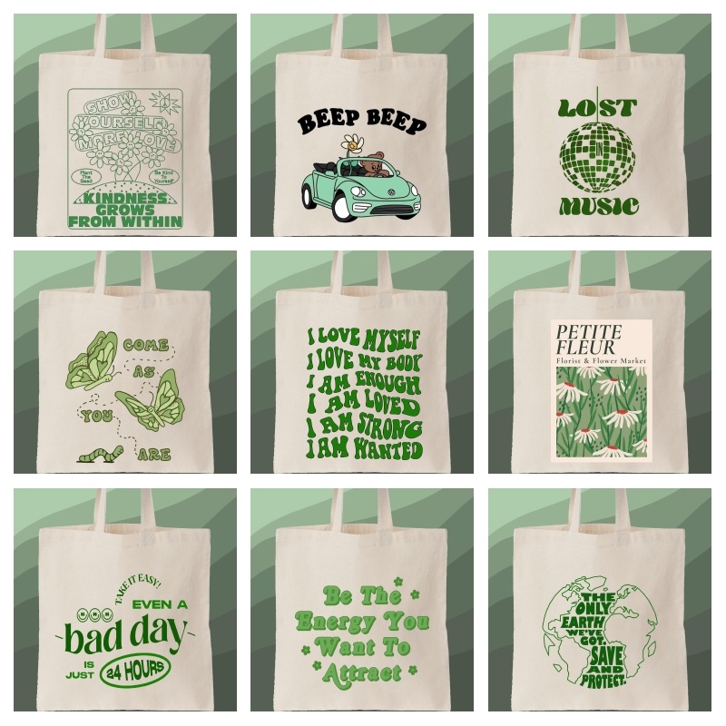 [HIGH QUALITY] AFFORDABLE KATSA CANVAS FASHION TRENDY TOTE BAG GREEN ...