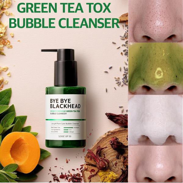 Some By Mi Bye Bye Blackhead Green Tea Tox Bubble Cleanser Shopee