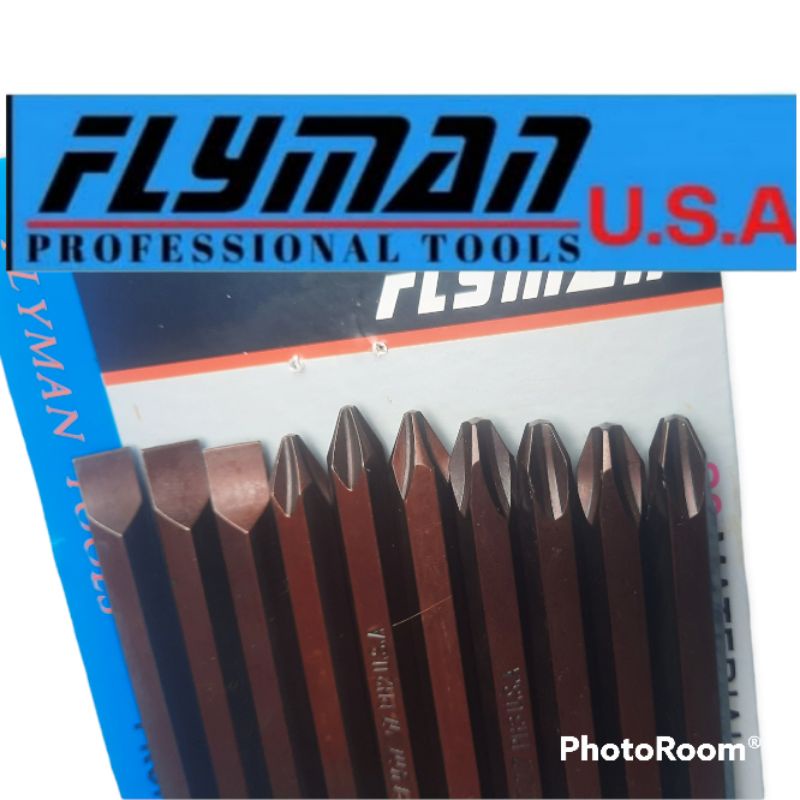10pcs screw impack bit set ORIGINAL FLYMAN U.S.A. | Shopee Philippines