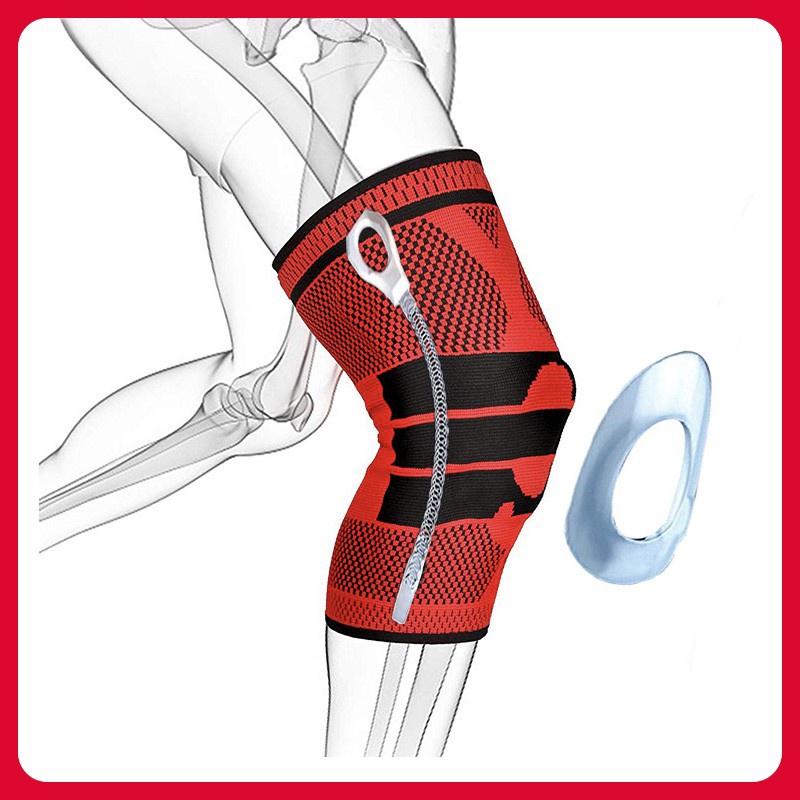 【spot goods】 1PCS Fitness knee pads Spring silicone knee pads