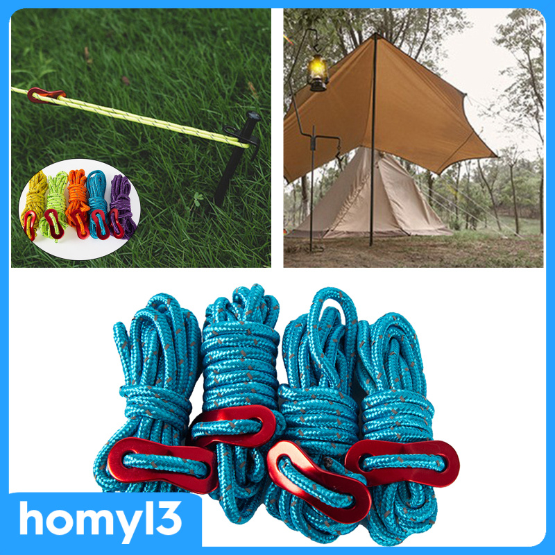 [ 3C]4Pcs Outdoor Guyline Tent Cords Lightweight Camping Rope with ...