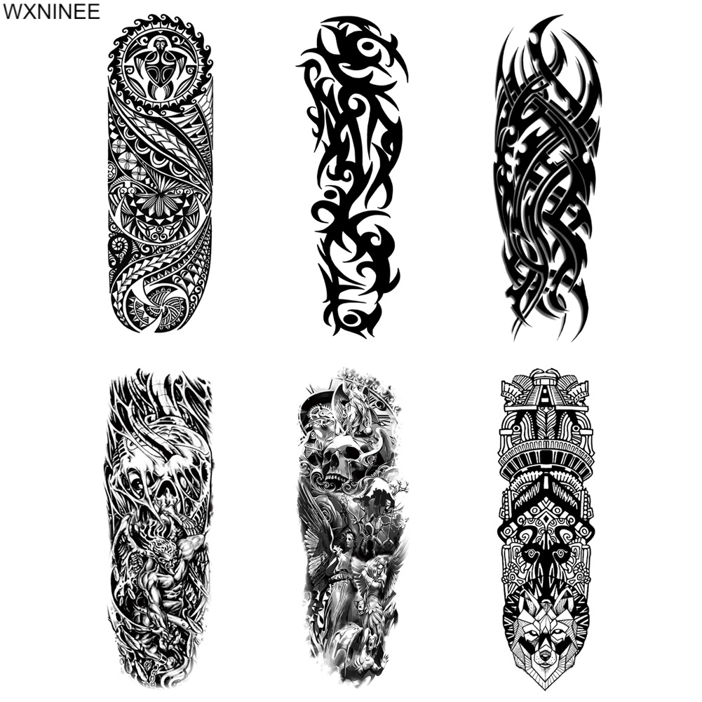 Full Arm Tattoo Stickers Washable, Temporary, Waterproof Suitable for ...