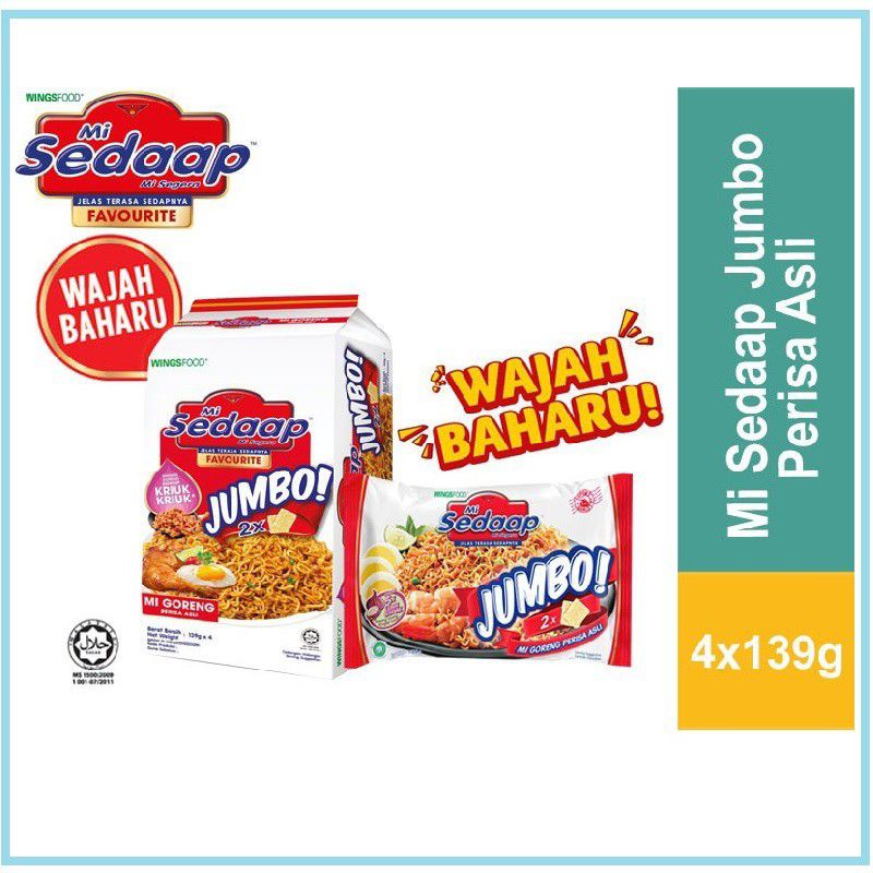 Mi Sedaap Jumbo 139g X 4packs Shopee Philippines