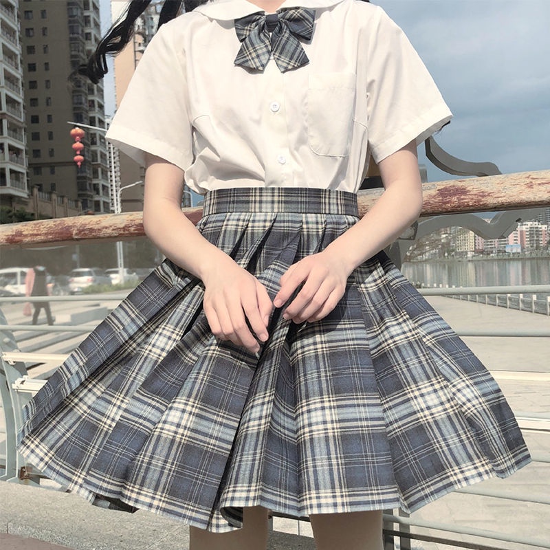 HOZUHOU Pleated Plaid Skirt Women Japanese School Uniform Autumn New ...