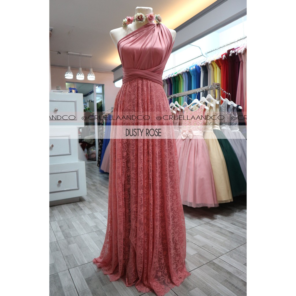 Infinity dress dusty top rose