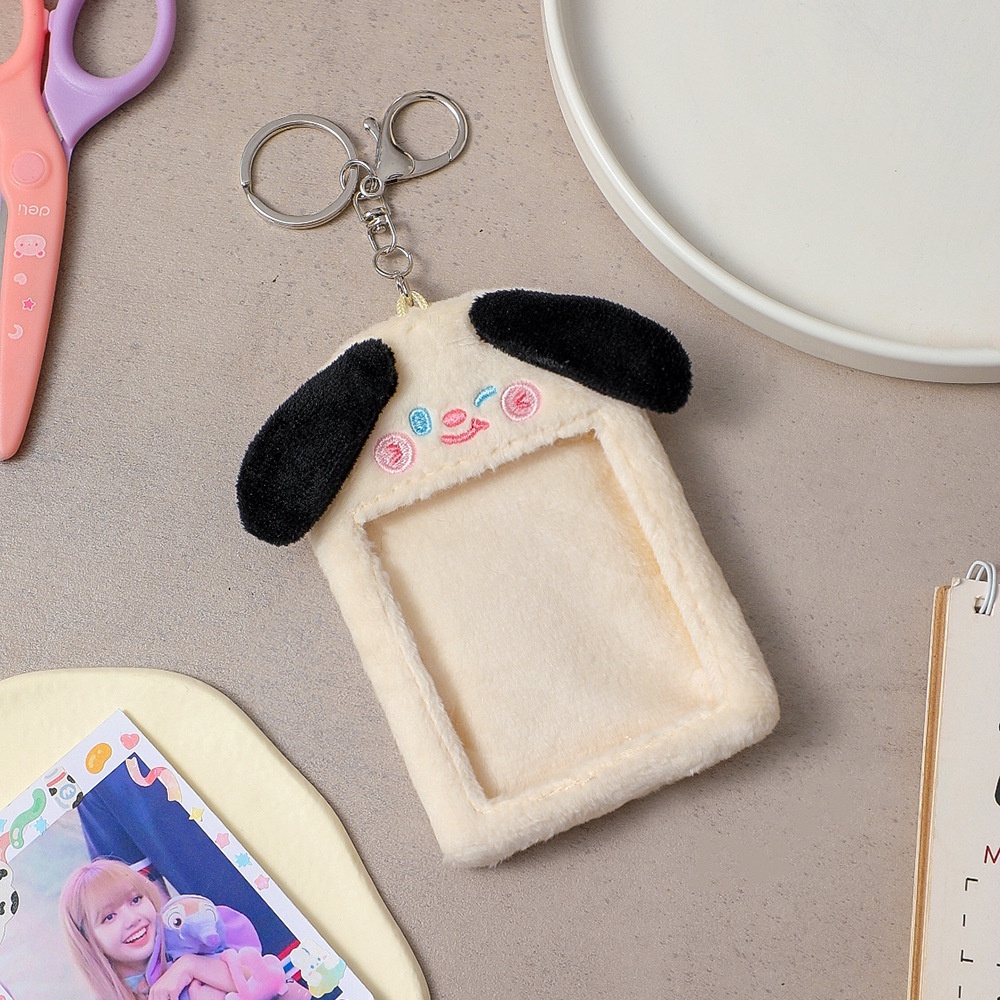 1PC Transparent Y2k Glitter Hearts Photo Card Holder Kpop Meal Card Bus Card Sleeves Photocard Protective Cover Pendant