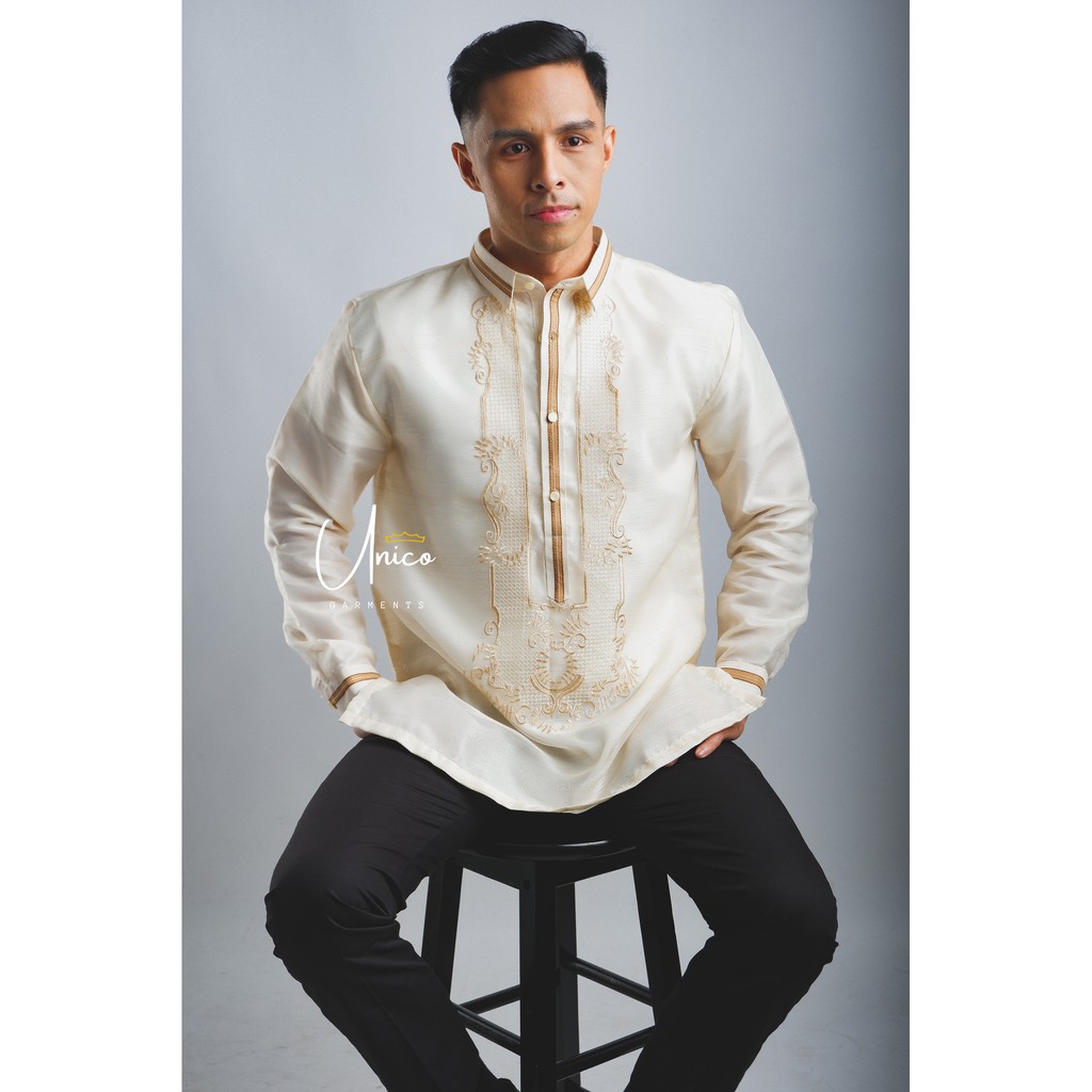 Barong Tagalog for Men Piña Organza with Lining Millennial Design ...