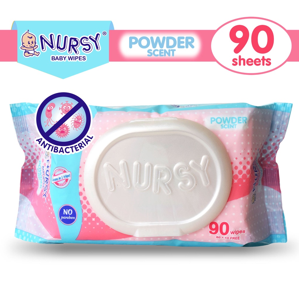 Nursy Baby Wipes Powder Scent 90s Shopee Philippines