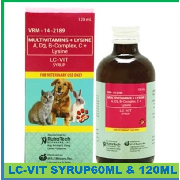 LC VIT Multivitamins Lysine Syrup Dog Multivitamins for Pets Dogs