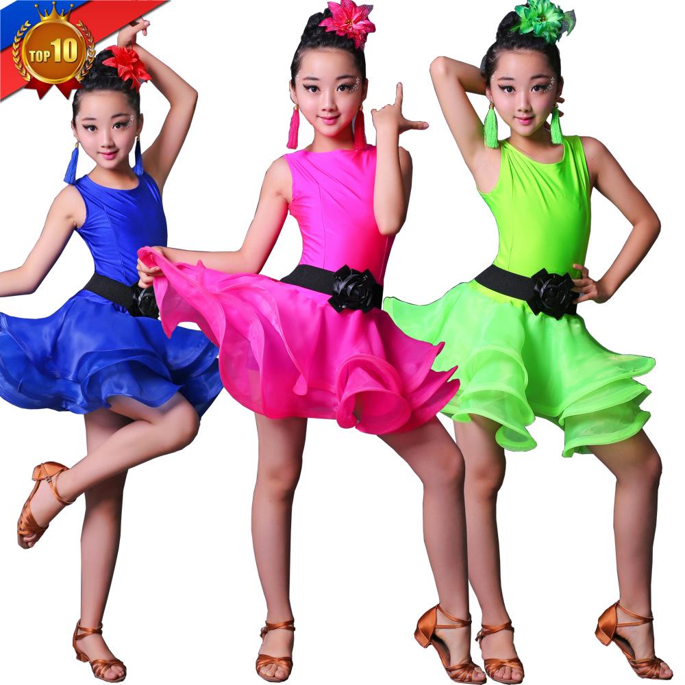 Girls Professional Latin Dance Dress For Ballroom, Salsa, And