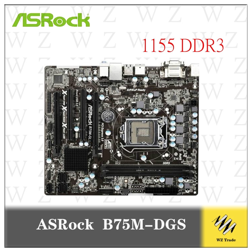 original ASRock B75M-GL VGS DGS desktop motherboard LGA 1155 B75 USB3 ...