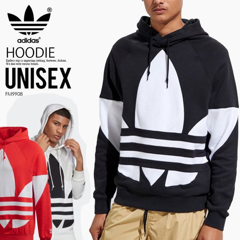 adidas originals big trefoil hoodie