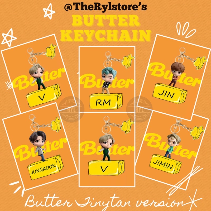 Bts hot tinytan and butter keychains!